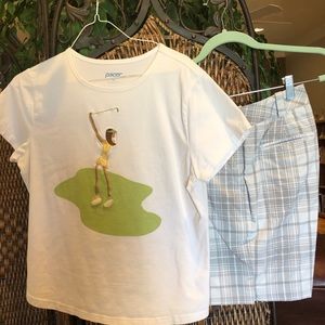 Golf shorts & top